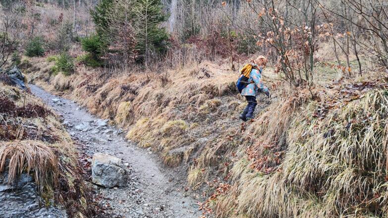 Abzweigung vom Hauptweg auf den Überlackerweg