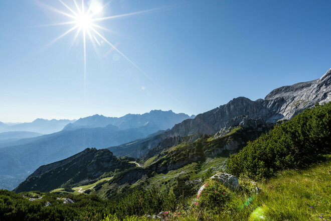 Der Ausblick oberhalb des Kreuzeck