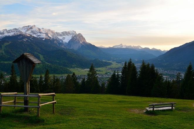 Blick von der Eckenhütte am Abend