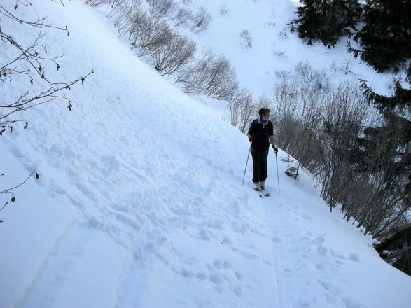 Anstieg unter dem Jochriedel