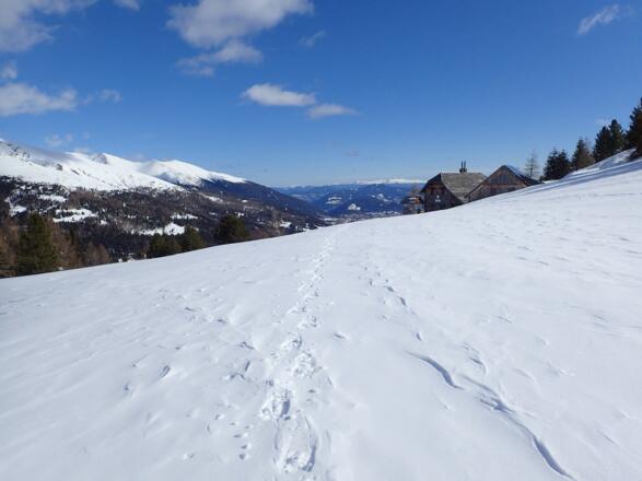 Rückmarsch von der Hütte