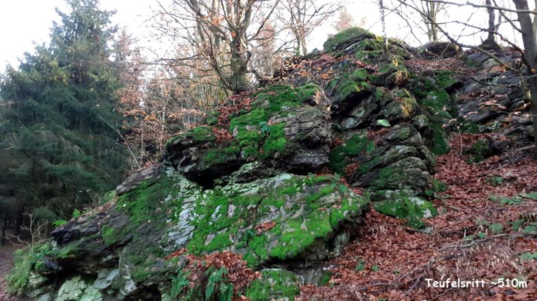 Teufelsritt überschreiten, ca. 500-510 m