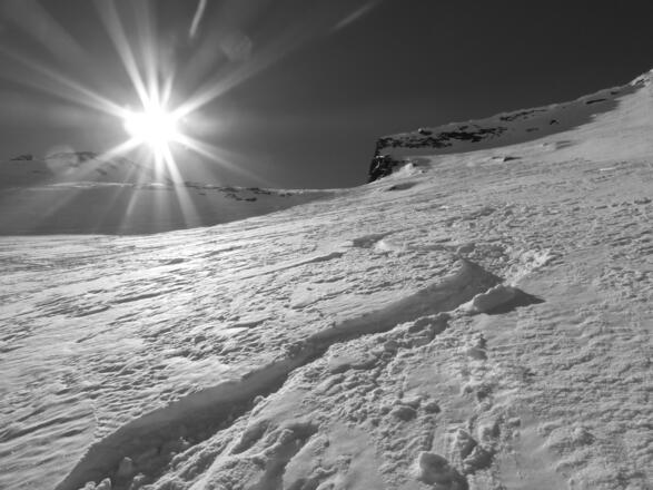 Nicht ganz einwandfreier Pulverschnee