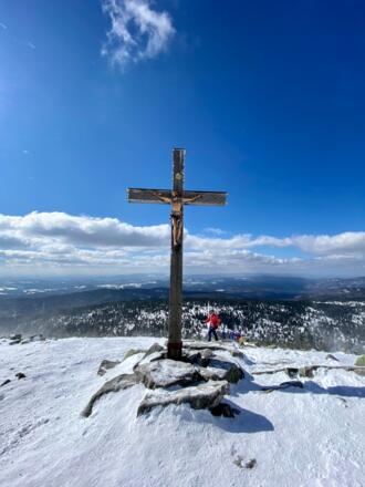 The beautiful summit of Lusen, with an amazing view