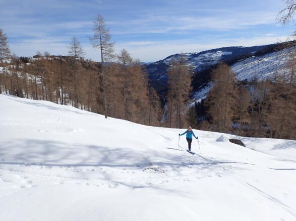 Im unteren Teil des Anstieges