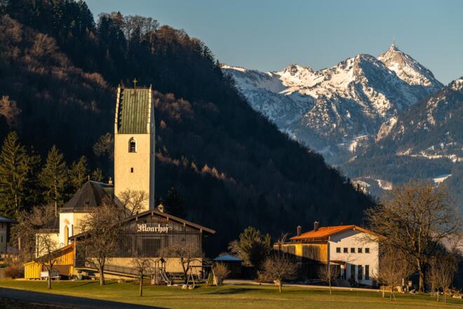 Sonnenaufgang Roßholzen am Samerberg