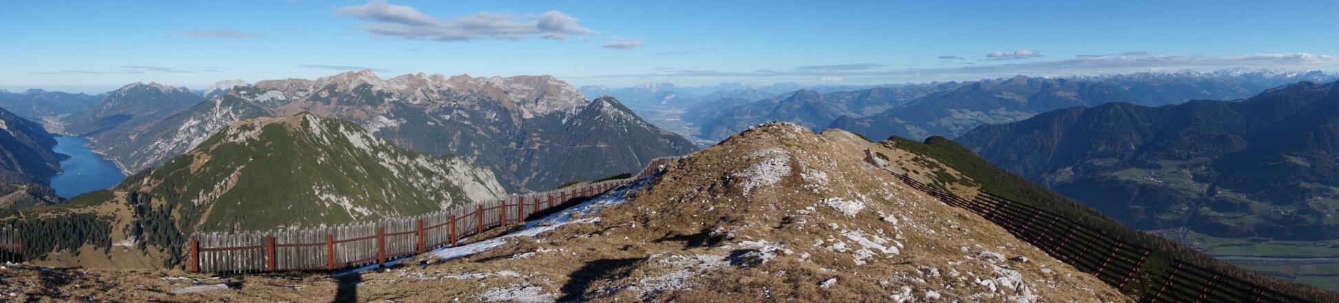 Rückblick zum Aufstiegsgrat