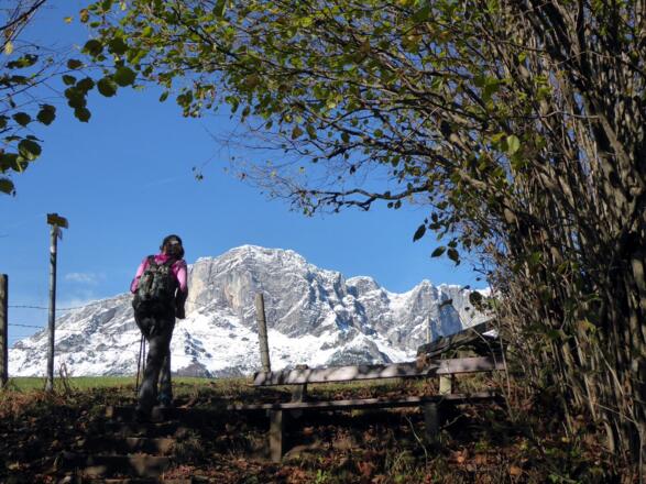 Ein letzter Blick zum Untersberg, bevor es über die Hammerstielwand retour geht.
