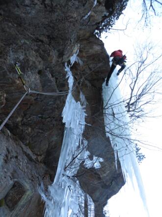 Im Ausstiegszapfen der letzten Seillänge