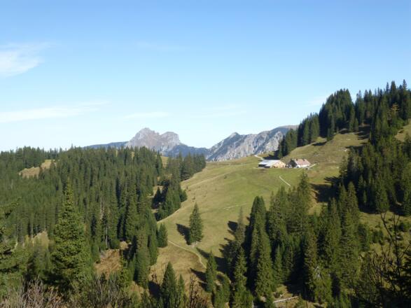 Blick zur anderen Talseite auf Nesselwängler Edenalpe