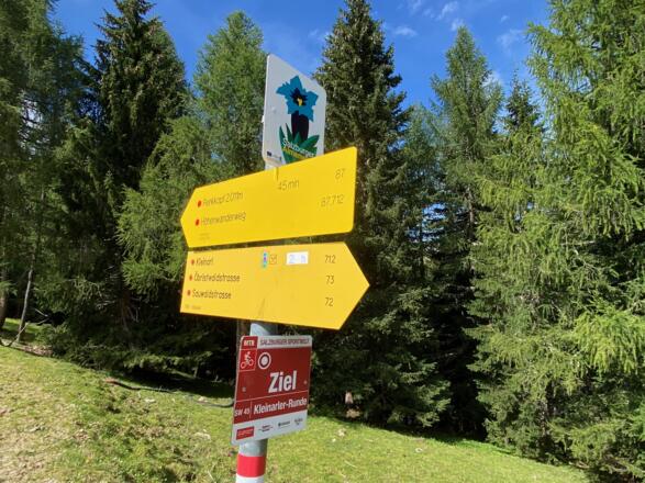 Auffahrtsende bei der Kleinerer Hütte
