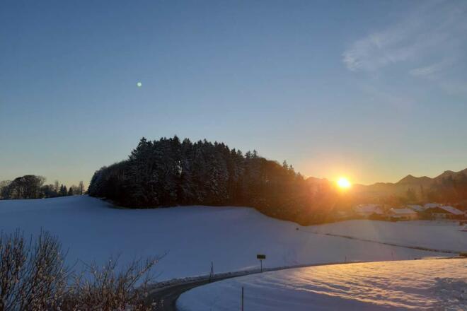 Sonnenuntergang im Winter