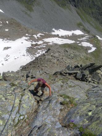 Abklettern am Ostgrat