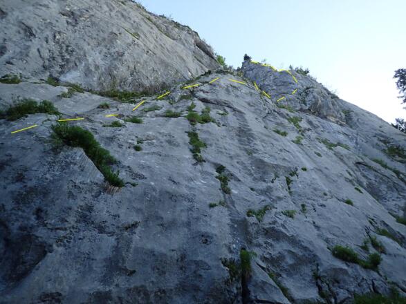 Ungefährer Verlauf des Klettersteiges
