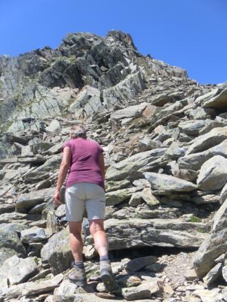 ungesicherte Felspartie