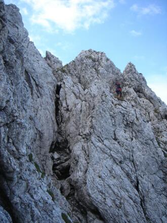 In der Rinne unterhalb der Gölleiten
