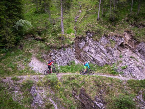 Ein schöner Trail führt in den Pfanngraben