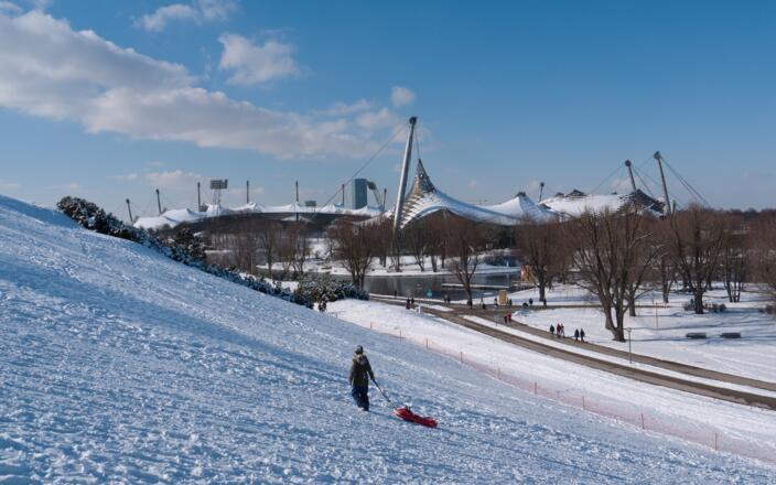 Rodeln am Olympiaberg