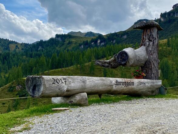 Einkehrmöglichkeit auf der Kurzeggalm
