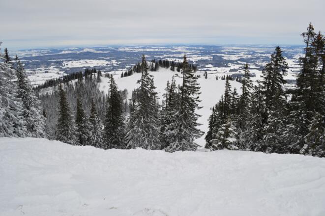 Edelsberg im Winter mit Blick auf die Alpspitze