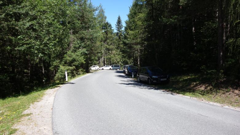 alternative Parkmöglichkeit, wenn der kürzeste Weg gewählt wird