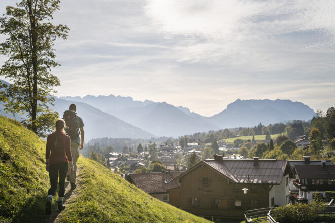 Blick über den Ort Reit im Winkl