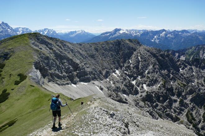 Blick auf den Friederspitz beim Übergang vom Frieder
