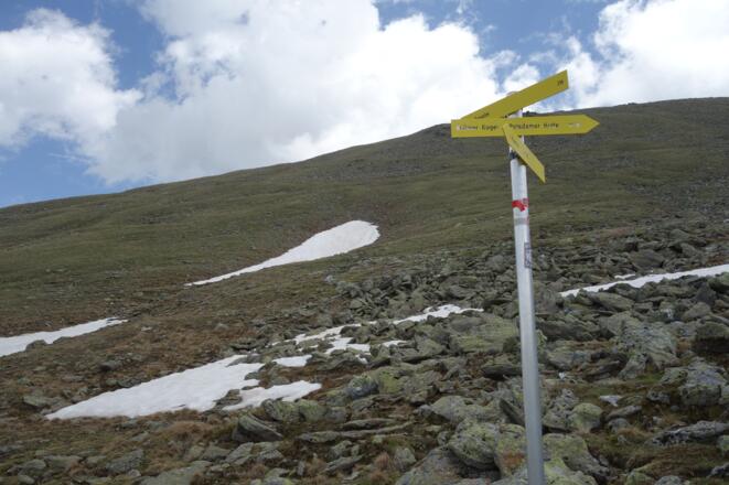 im Abstieg zweigen wir hier Richtung Juifenalm ab