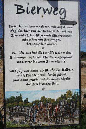 Am Beginn des Bierweges in Untergrub