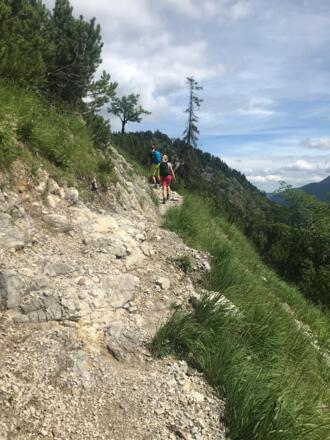 Querung beim Aufstieg zum Schildenstein.