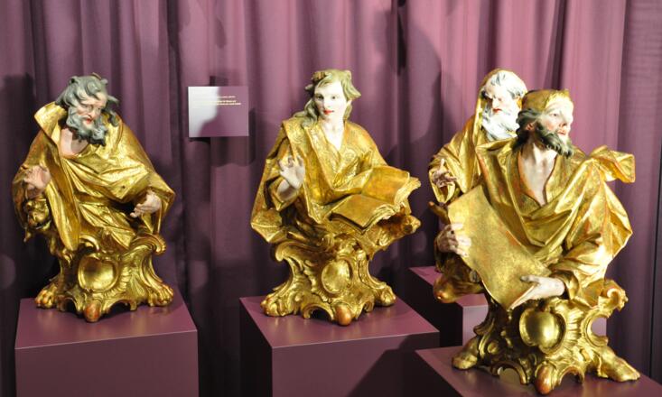 Herausragende Kirchenkunst: Die vier Evangelisten von Christian Jorhan d. Ä., um 1761