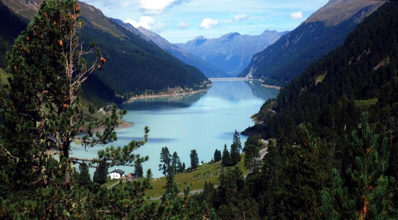 Gepatsch- Stausee (~1770 m) bei der Rückfahrt.
