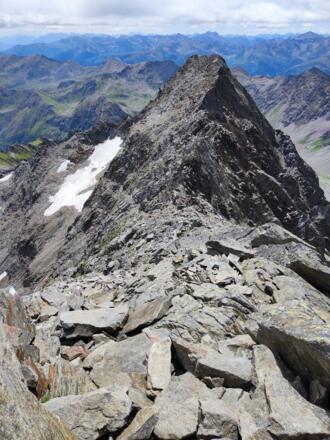 Blick retour zum Grat