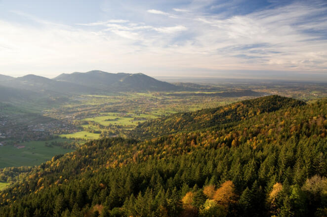 Herrlicher Blick vom Geierstein ins Isartal