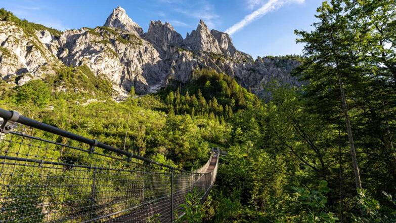 Hängebrücke im Klausbachtal