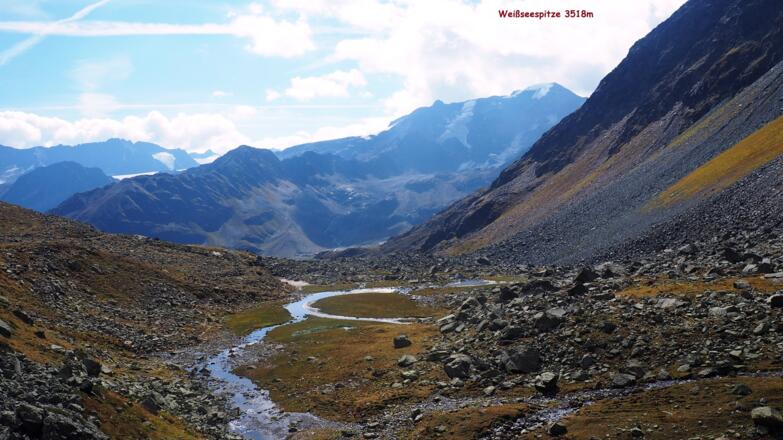 Bachquerung (2515 m) beim Abstieg