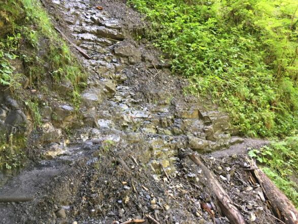 Engstelle, die auch oft wegrutscht