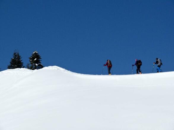 Gänsemarsch auf dem Gipfelrücken
