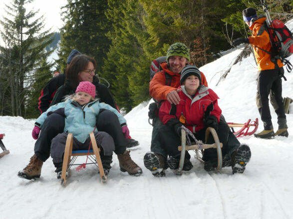 Beginn der Abfahrt nach dem Flachstück (Foto: L.Landgraf)