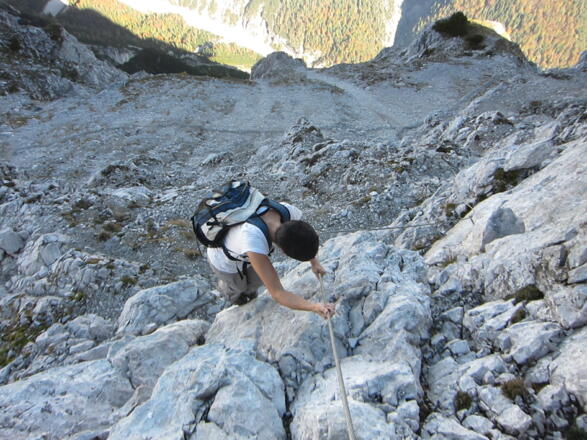 Von der Mannl-und-Weibelescharte über den Klettersteig zum Gipfel des Hundskopf