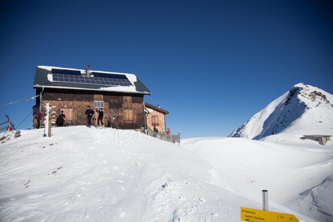 Die Kellerjochhütte hat im Winter geschlossen