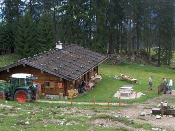 Die Almhütte auf der Stuben-Alm