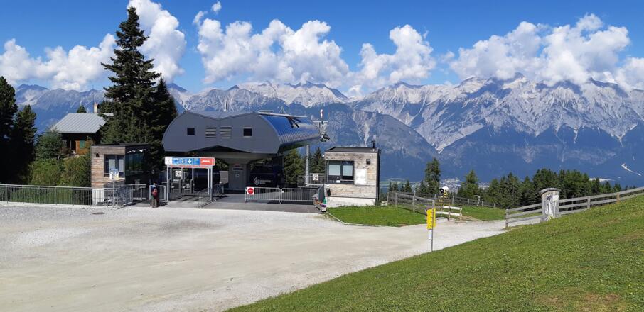 Startpunkt der Wanderung - Mittelstation der Glungezerbahn