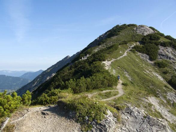 Der Weg auf das Plumsjoch, das erste Gipfelziel