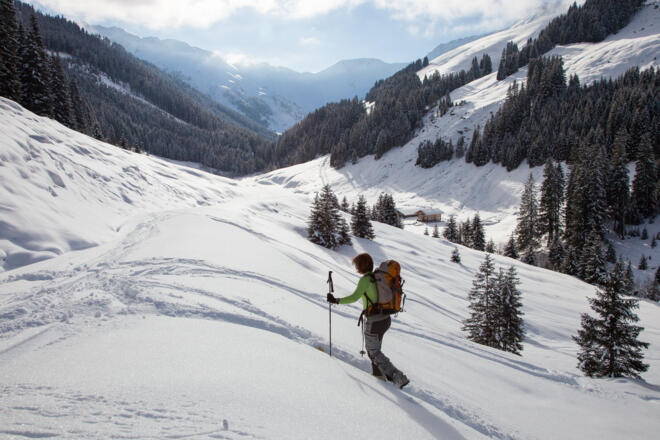 Schönes Skigelände im Bereich der unteren Zehetner-Grundalm