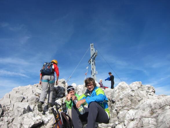 Am Gipfel des Vorderen Brandjochs (2.559 m).
