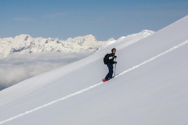 Grenzenlose, noch unberührte Skihänge