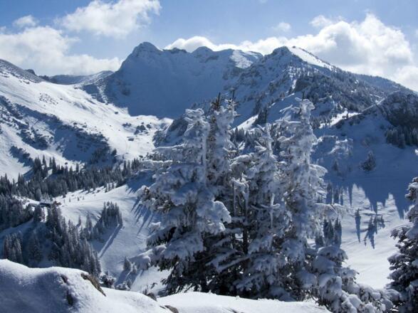 Wintermärchen auf dem Rauhkopf mit Blick zur Rotwand