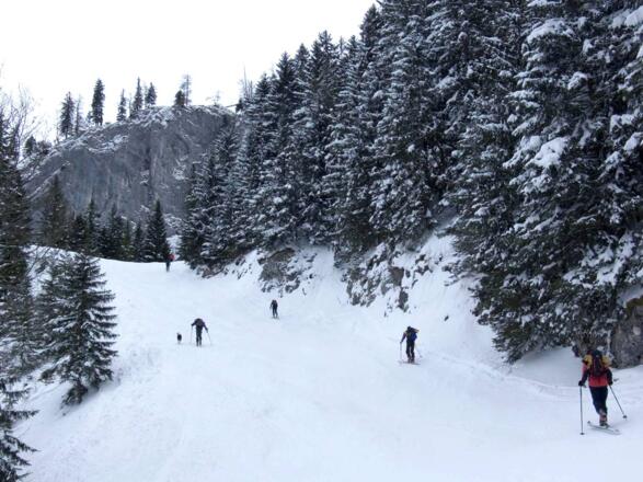 Auf stillgelegter Piste unterwegs zum Salzburger Hochthron
