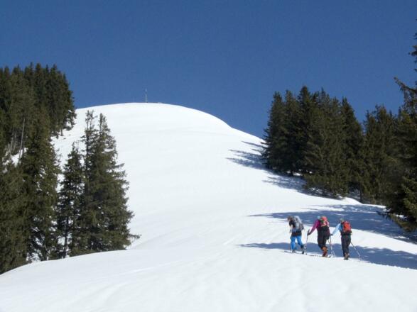 Gipfelanstieg von Süden